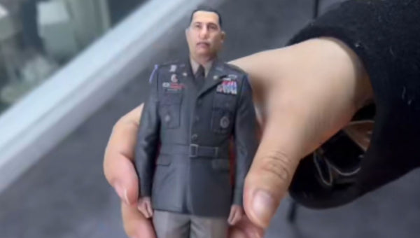 Personalized military person figurine made from a photo as a unique gift