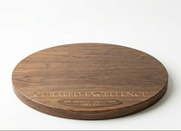 Wooden Base with Engraved Text