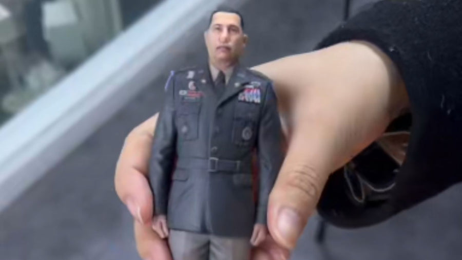 Personalized military person  figurine made from a  photo as a unique gift