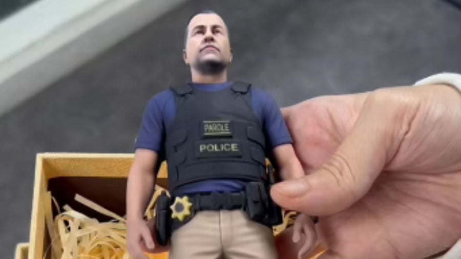 Personalized police man  figurine made from a  photo as a unique gift