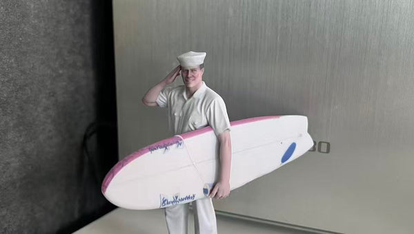 Personalized navy hero figurine gift made from a  photo as a unique gift