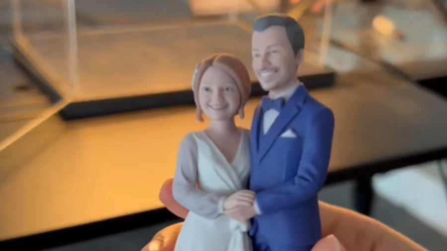 Custom couple  figurine made from a  photo as a unique gift
