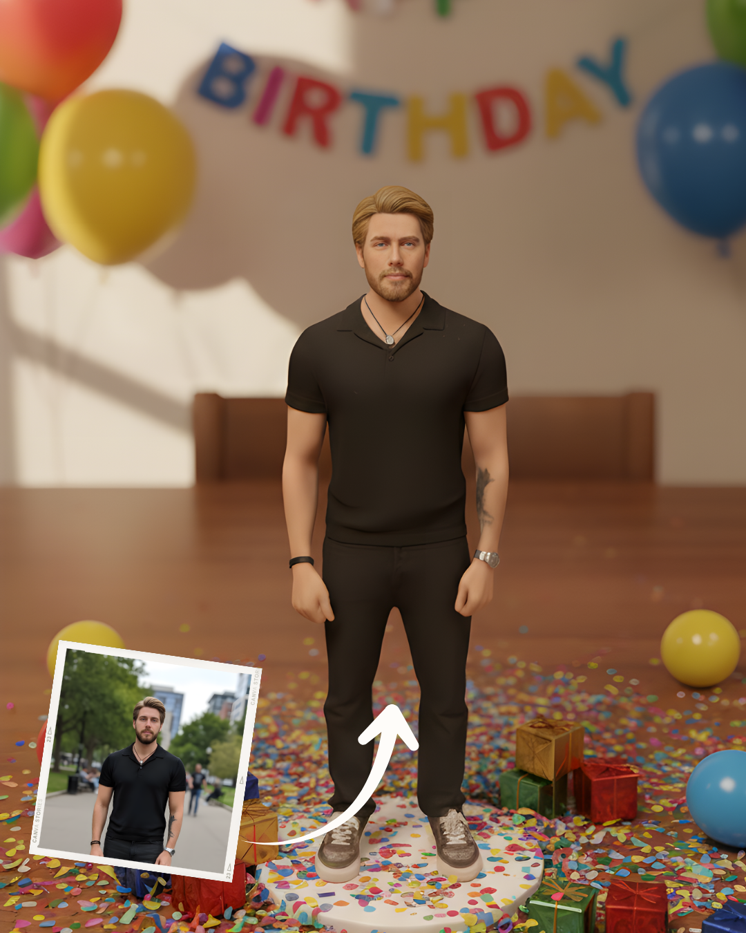 Realistic Figurine Standing