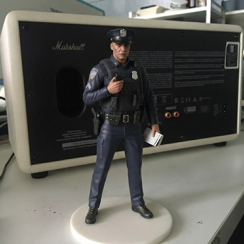 Custom Police Officer Figurine from Photo – Personalized Police Gift