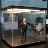 Cubierta a prueba de polvo con puerta para figuras personalizadas, caja de almacenamiento ligera, bloques de construcción de figuras, oso, caja de exhibición acrílica apilable