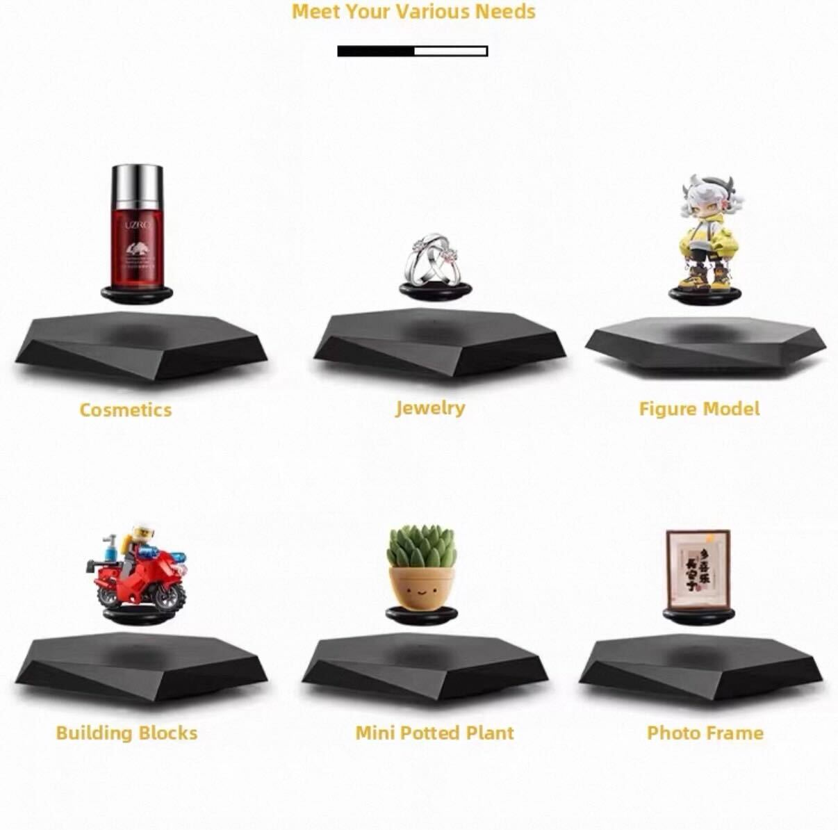 Magnetic Levitation Figurine Display Stand, a Creative High-Tech Gift for Boys and Boyfriends, Desktop Ornament
