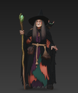 Classic folklore witch standing (Classic folklore figure)