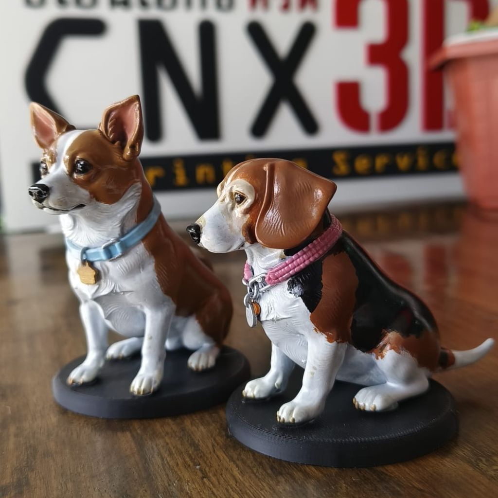 Estátua em memória de animal de estimação personalizada em 3D - em memória amorosa