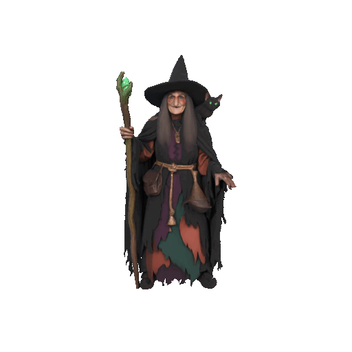 Classic folklore witch standing (Classic folklore figure)