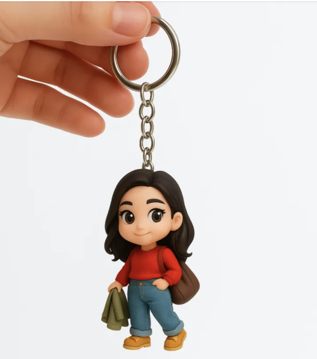 Custom 3D Keychain Figure from Your Photo (Cartoon)