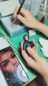 Estatueta 3D de meio corpo personalizada