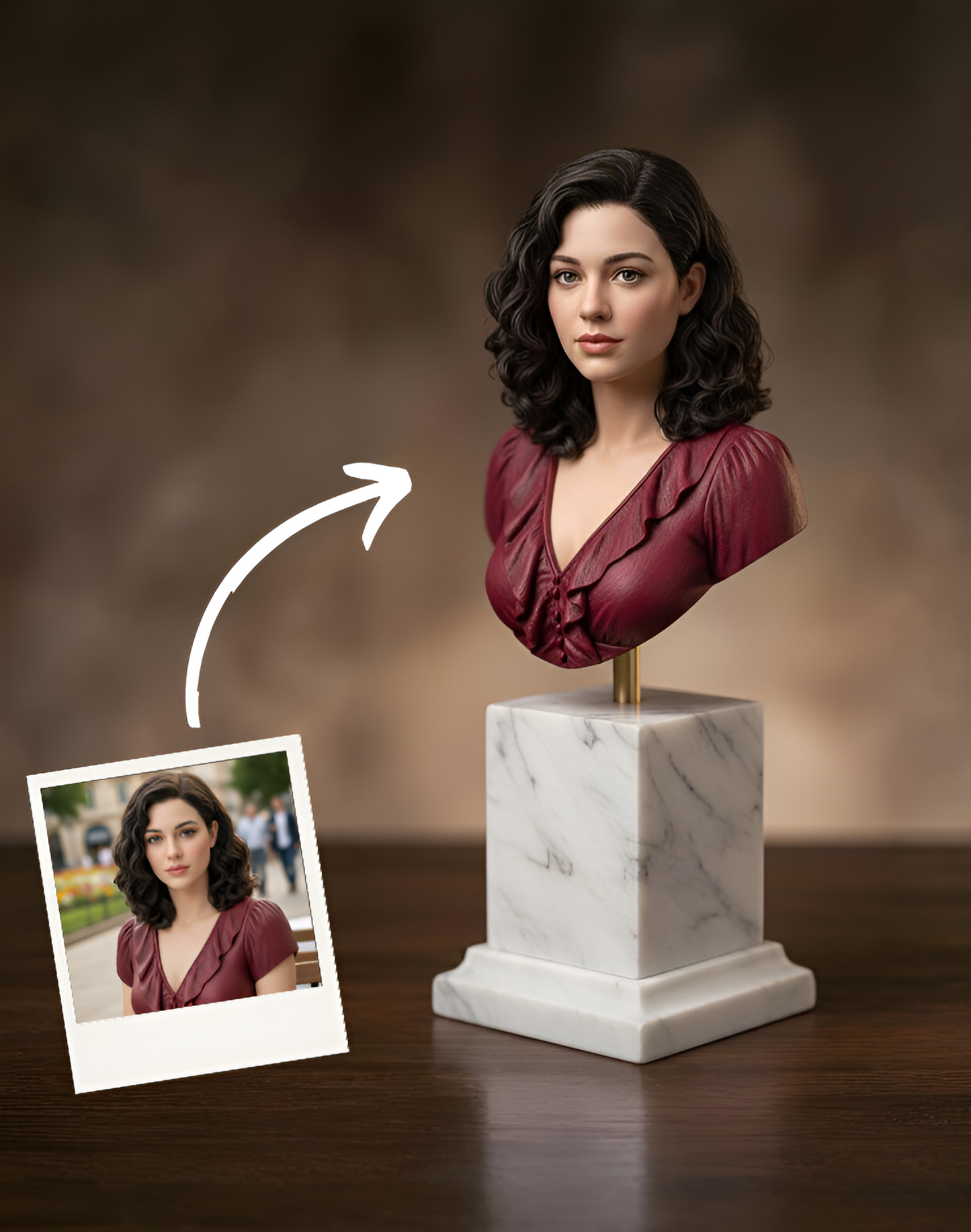 Figurina 3D personalizzata a mezzo busto