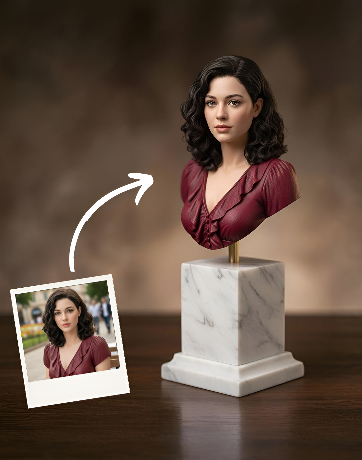 Figurina 3D personalizzata a mezzo busto