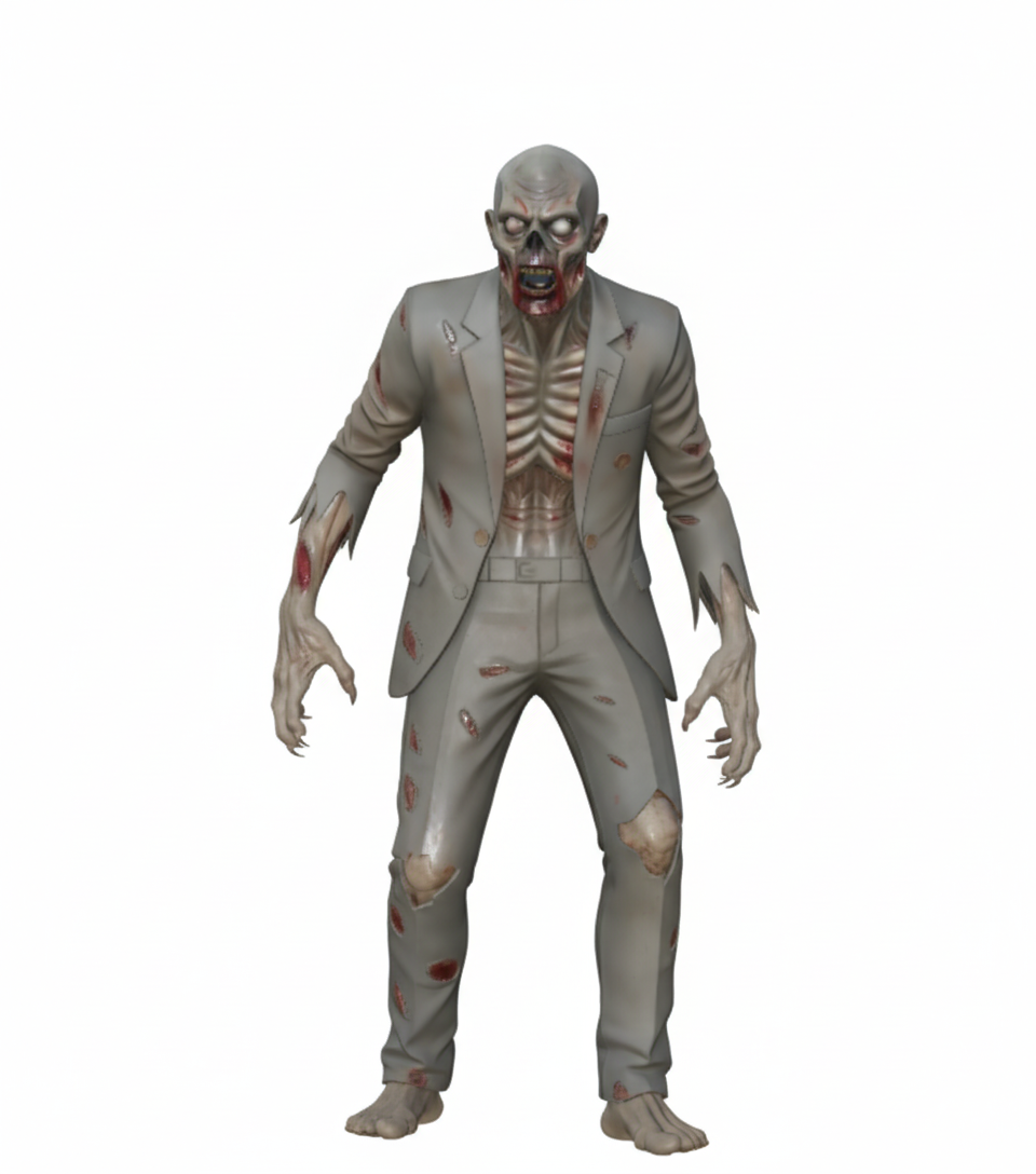 A Zombie (The undead, flesh-eating ghoul)